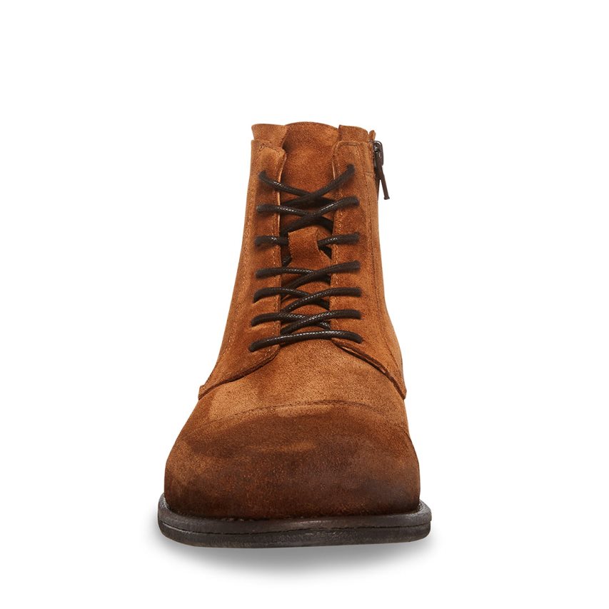 Botines Steve Madden Wells Gamuza Hombre Marrones | ES KHSE40